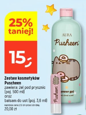 Zestaw kosmetyków Puscheen żel pod prysznic (poj. 500 ml) oraz balsam do ust (poj. 3,6 ml) promocja w Dealz