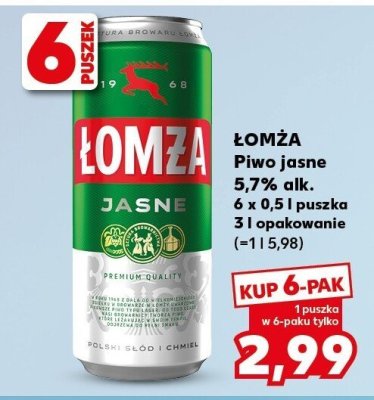 Piwo jasne promocja w Kaufland