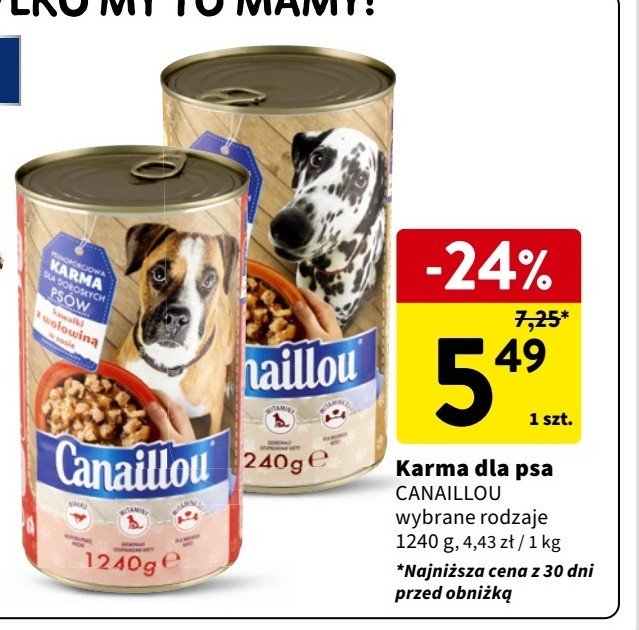 Pokarm dla psa z dziczyzną Canaillou promocja