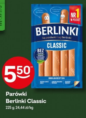 Parówki Berlinki Classic promocja w Żabka