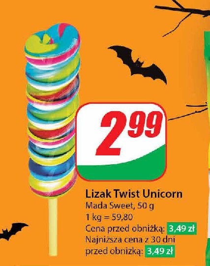 Lizak twist unicorn Mada sweet promocja