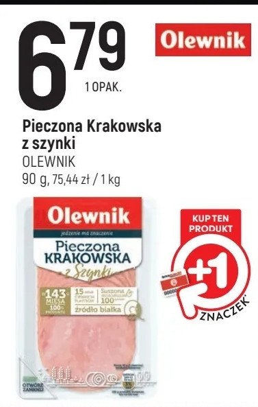 Pieczona krakowska z szynki Olewnik promocja