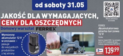 Pilarka tarczowa akumulatorowa 12 v Ferrex promocja