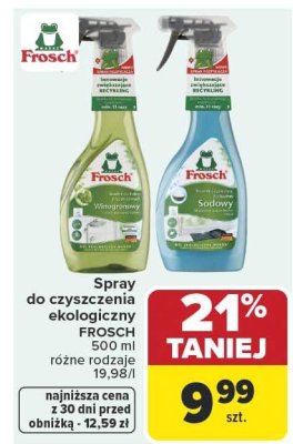 Spray do czyszczenia ekologiczny Frosch winogronowy 500 ml promocja w Carrefour Market