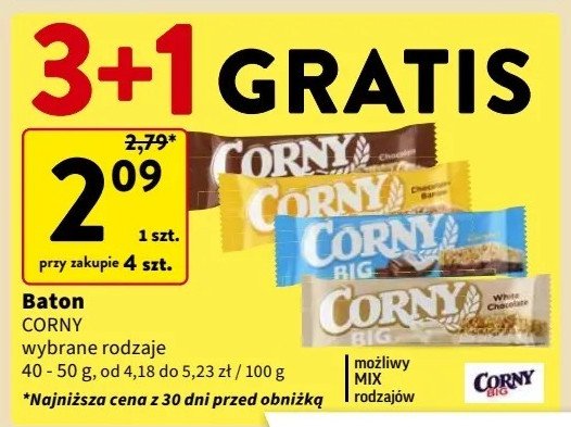 Baton czekoladowy Corny big promocja