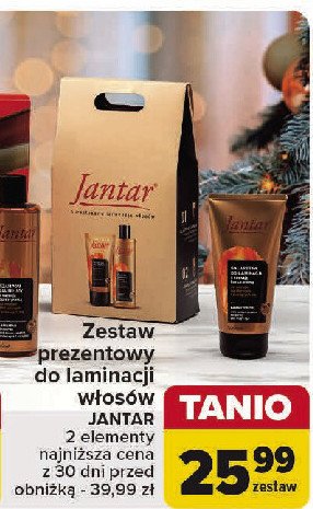 Zestaw w pudełku: szampon laminujacy 300 ml + galaretka do laminacji 150 g Farmona jantar promocja w Carrefour