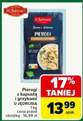 Pierogi z kapustą i grzybami LA JEDRUSIA promocja w Carrefour Market