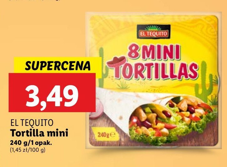 Tortille mini El tequito promocja