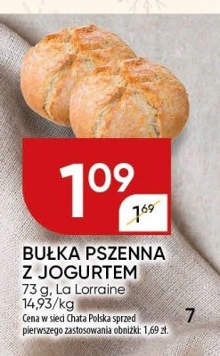 Bułka pszenna z jogurtem La Lorraine promocja w Chata Polska