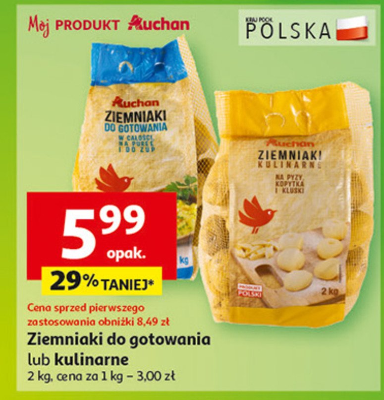 Ziemniaki kulinarne Auchan promocja