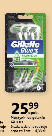 Maszynka do golenia Gillette blue 3 sensitive promocje