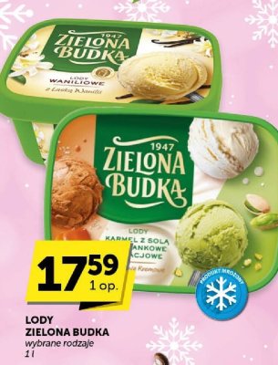 Lody Zielona Budka wybrane rodzaje promocja w Euro Sklep