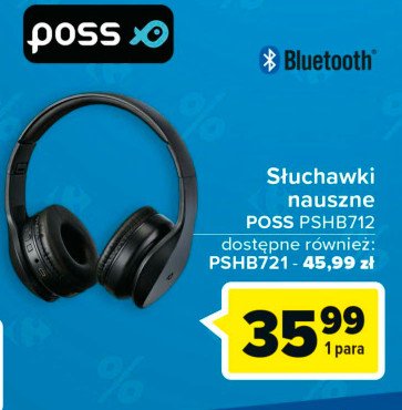 Słuchawki nauszne pshb712 czarne Poss promocja