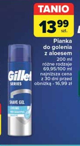 Żel do golenia moisturing Gillette series promocja