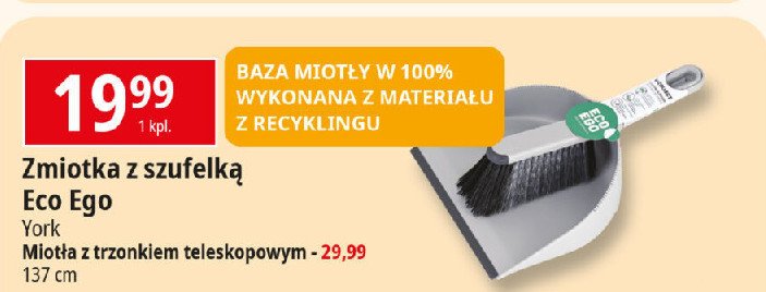 Miotła z trzonkiem teleskopowym eco ego York promocja