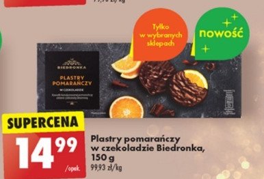 Plastry pomara艅czy w czekoladzie Biedronka promocja