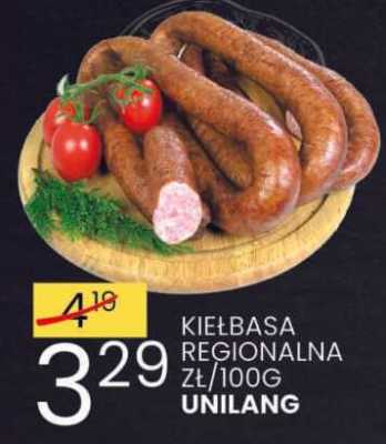 Kiełbasa regionalna Unilang promocja w Wafelek