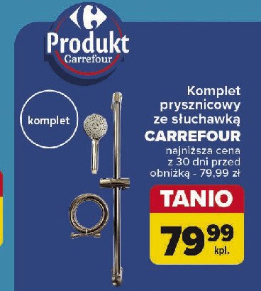 Komplet prysznicowy ze słuchawką Carrefour promocja