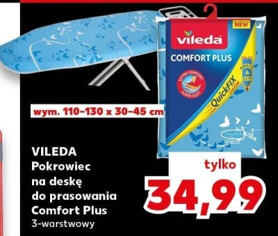 Pokrowiec na deskę do prasowania VILEDA Comfort Plus 3-warstwowy, wym. 110-130 x 30-45 cm promocja w Kaufland