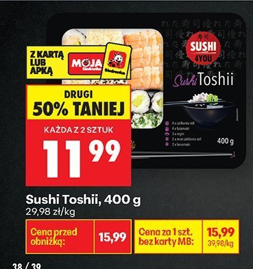 Sushi Toshii, 400 g promocja w Biedronka