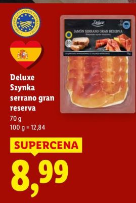 Deluxe Szynka serrano gran reserva promocja w Lidl