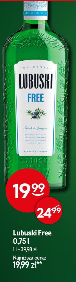 Gin Lubuski gin free promocja w Żabka