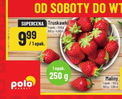 Truskawki czerwińskie promocja w POLOmarket