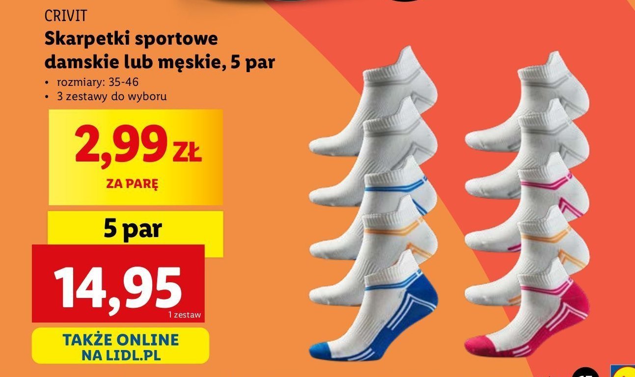 Stopki damskie Crivit promocja w Lidl