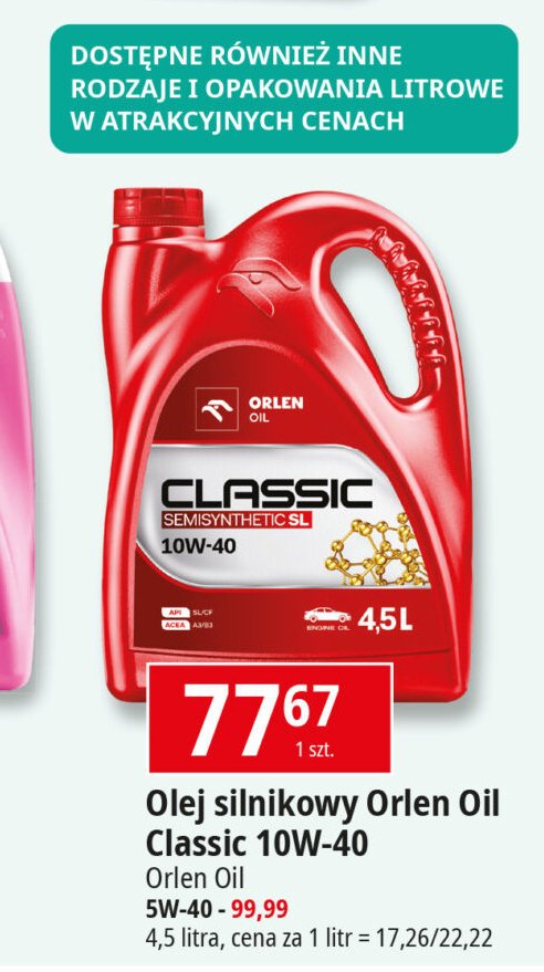 Olej 5w-40 Orlen platinum classic promocja