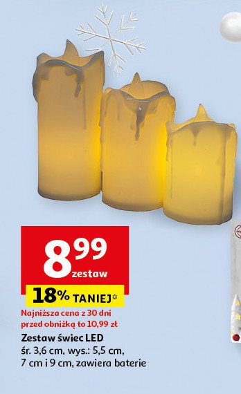 Zestaw świec led promocja w Auchan