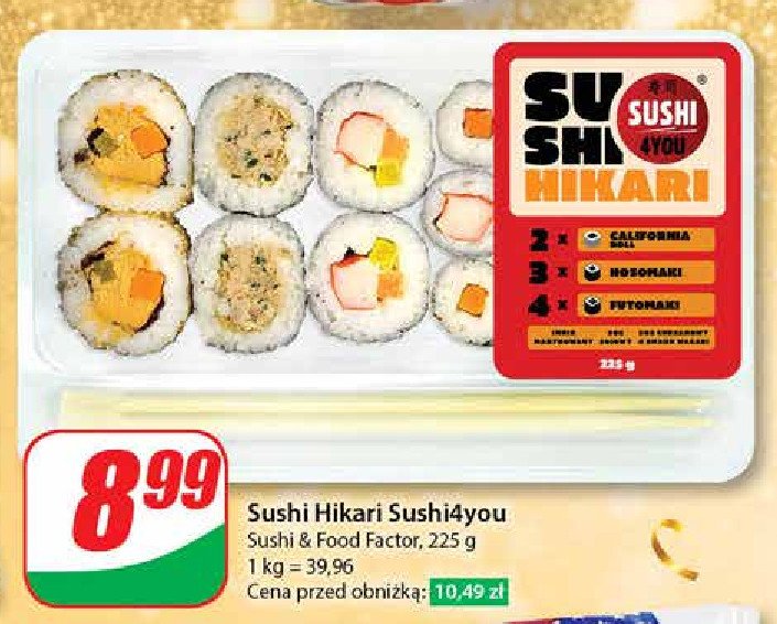 Sushi hikari Sushi 4you promocja