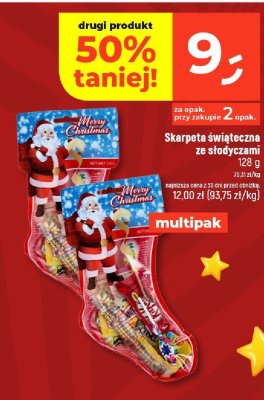 Skarpeta świąteczna ze słodyczami promocja w Dealz