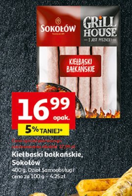 Kiłbaski bałkańskie Sokołów grill house promocja