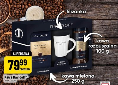 Kawa Davidoff zestaw: kawa mielona 250g, kawa rozpuszczalna 100g, filiżanka promocja w POLOmarket