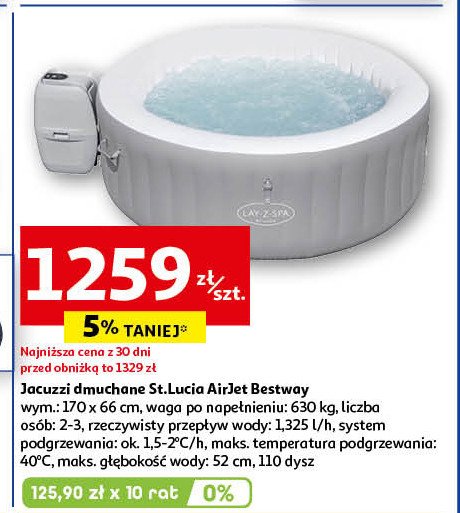 Jacuzzi ogrodowe lucia 170 x 66 cm LAY-Z-SPA promocja