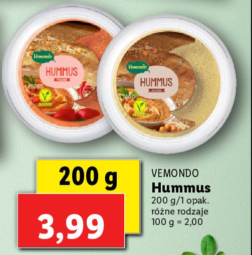 Hummus z papryką czerwoną Vemondo promocja