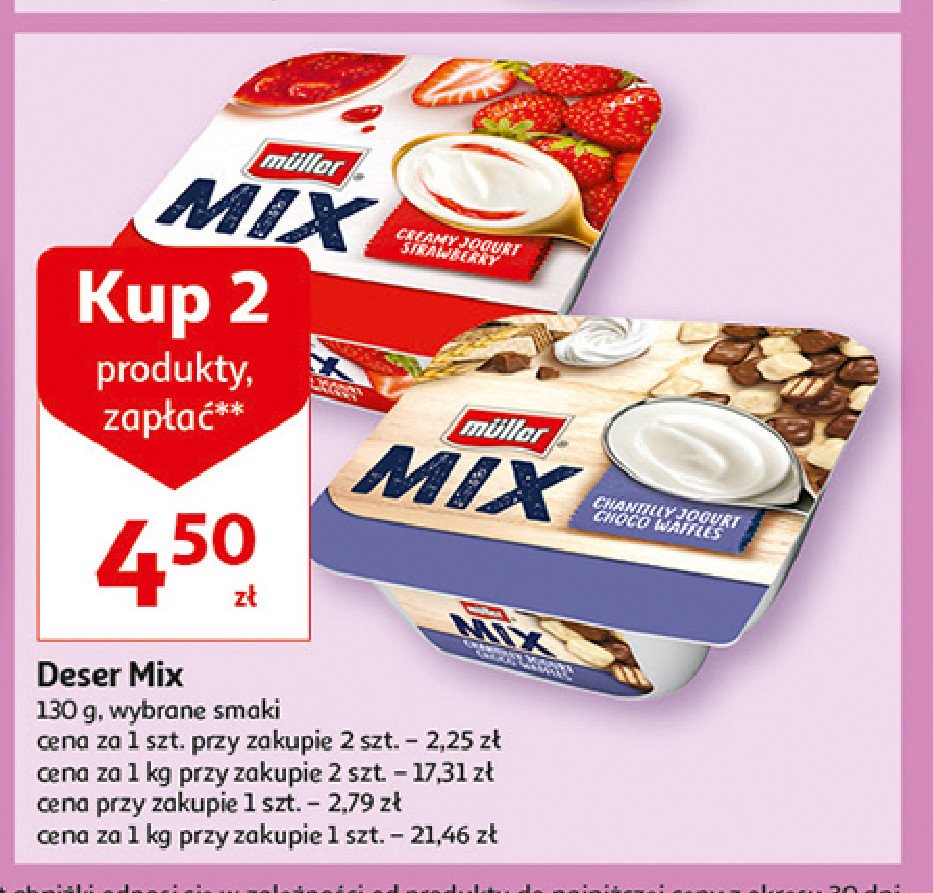 Jogurt truskawkowy Muller mix promocja