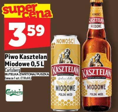 Piwo Kasztelan Miodowe 0,5L promocja w TOPAZ