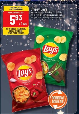 Chipsy Lay's wybrane rodzaje 120g - 150g promocja w POLOmarket