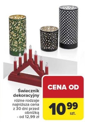 Świecznik dekoracyjny różne rodzaje promocja w Carrefour
