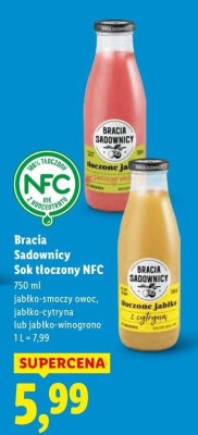 Sok tłoczony NFC jabłko smoczy owoc promocja w Lidl