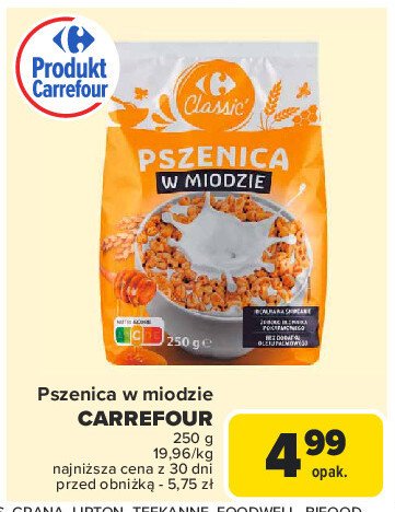 Pszenica w miodzie Carrefour classic promocja w Carrefour Market