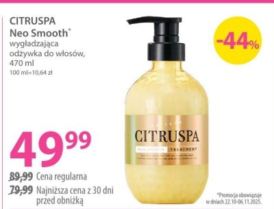 Odżywka do włosów CITRUSPA Neo Smooth wygładzająca promocja w Hebe