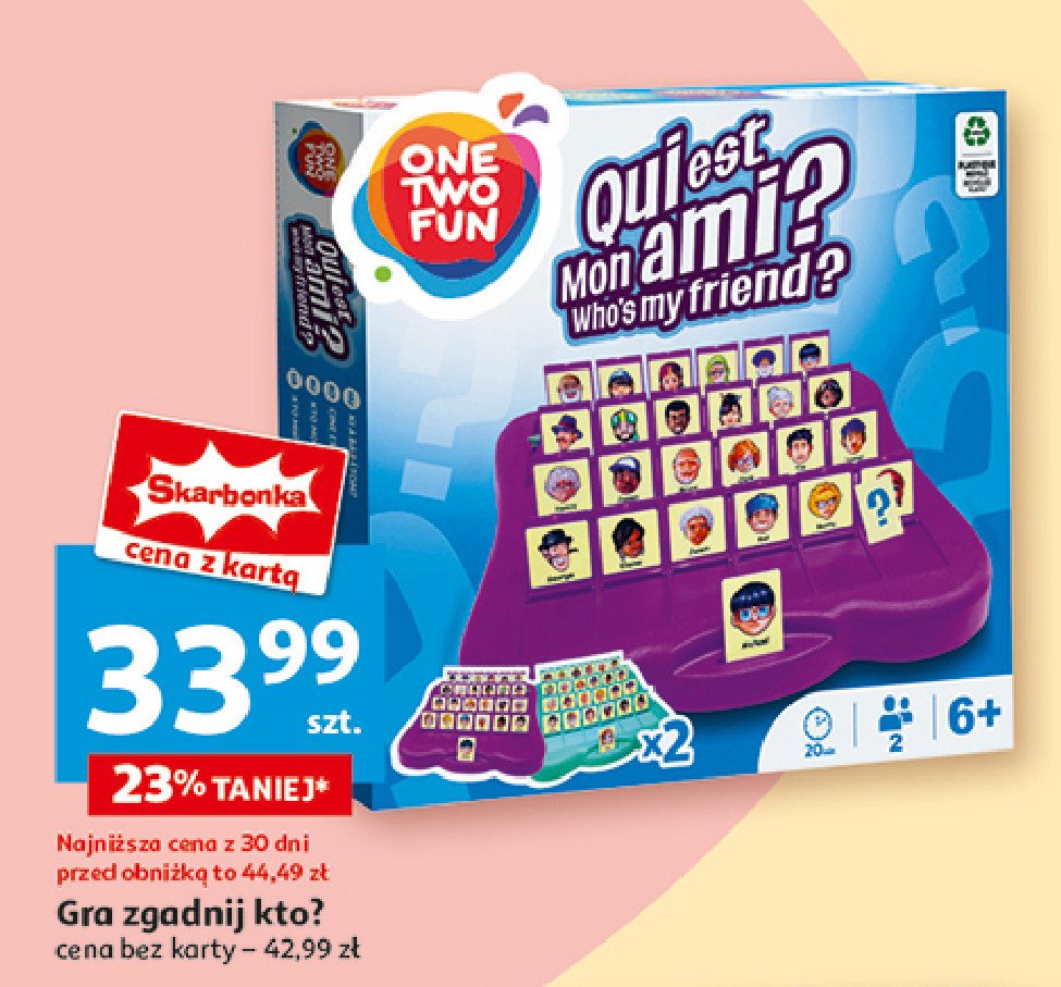 Gra zgadnij kto One two fun promocja w Auchan