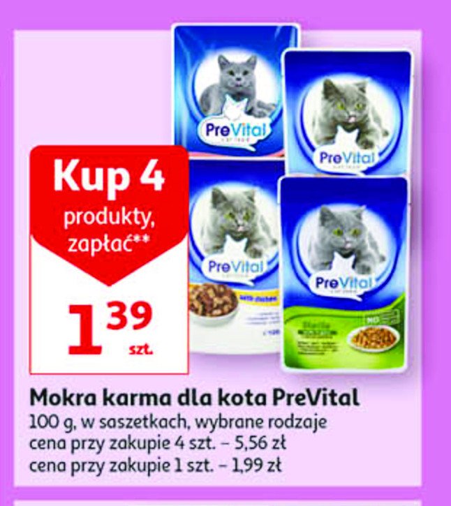 Karma dla kota cielęcina Prevital promocja