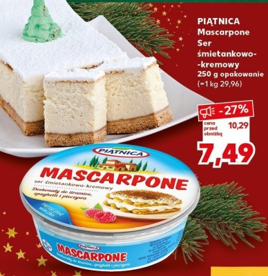 Ser śmietankowo-kremowy Mascarpone Piątnica 250 g promocja w Kaufland