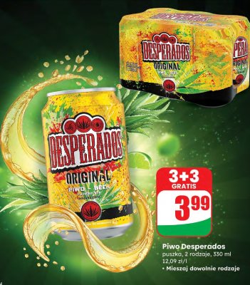 Piwo Desperados puszka 2 rodzaje promocja w Dino