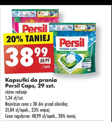 Kapsułki do prania universal PERSIL POWER CAPS promocja