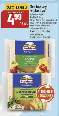 Ser topiony w plastrach Hochland promocja w POLOmarket