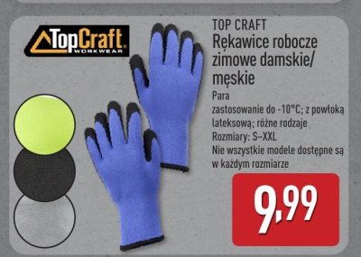 Rękawice robocze zimowe damskie/męskie promocja w Aldi